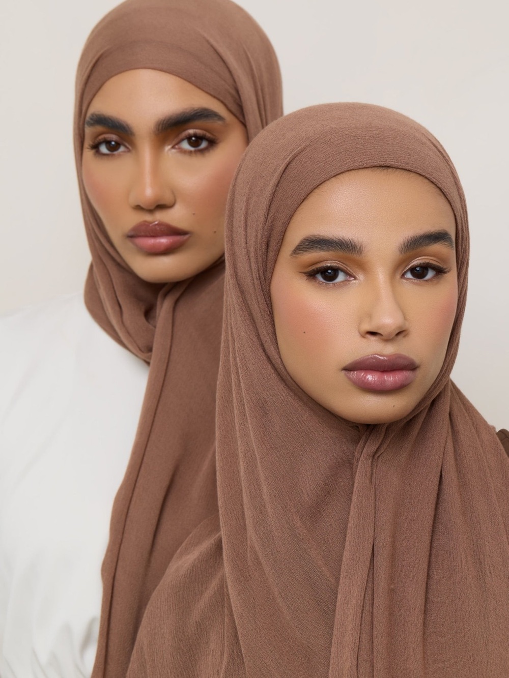 NWT | Veiled Collection Crinkle Modal Hijab- Semolina Fringe.